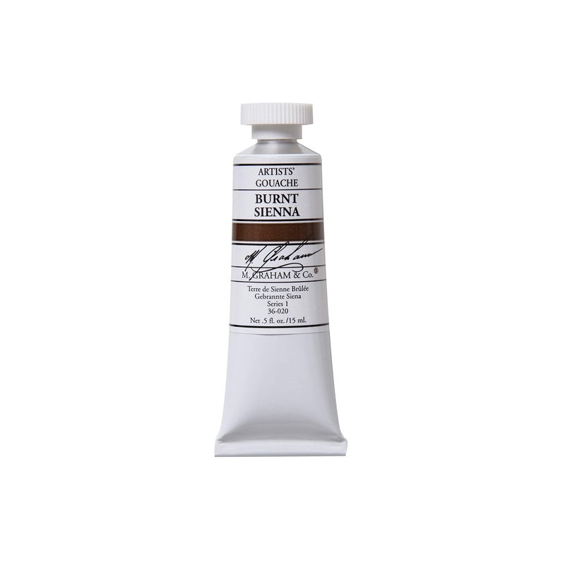 M. Graham & Co. M. Graham 1/2-Ounce Tube Gouache Paint, Burnt Sienna - Image 1