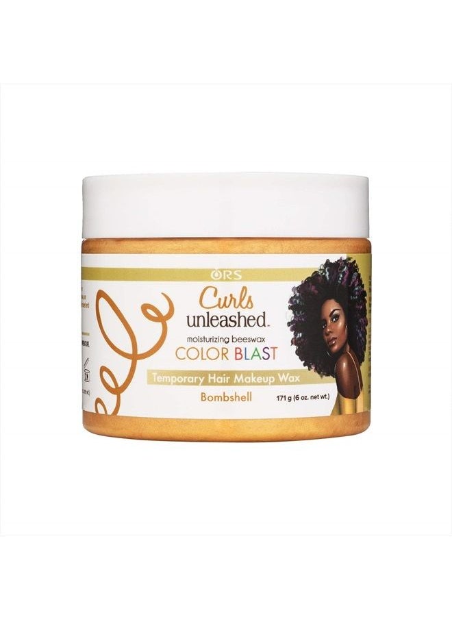 Curls Unleashed Color Blast Temporary Hair Makeup Wax with Moisturizing Beeswax, Bombshell, (6.0 oz)  - Image 1