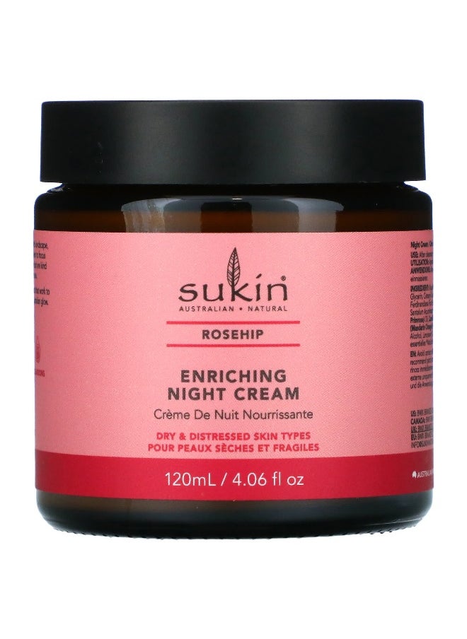 Sukin Sukin, Enriching Night Cream, Rosehip, 4.06 fl oz (120 ml)  - Image 1