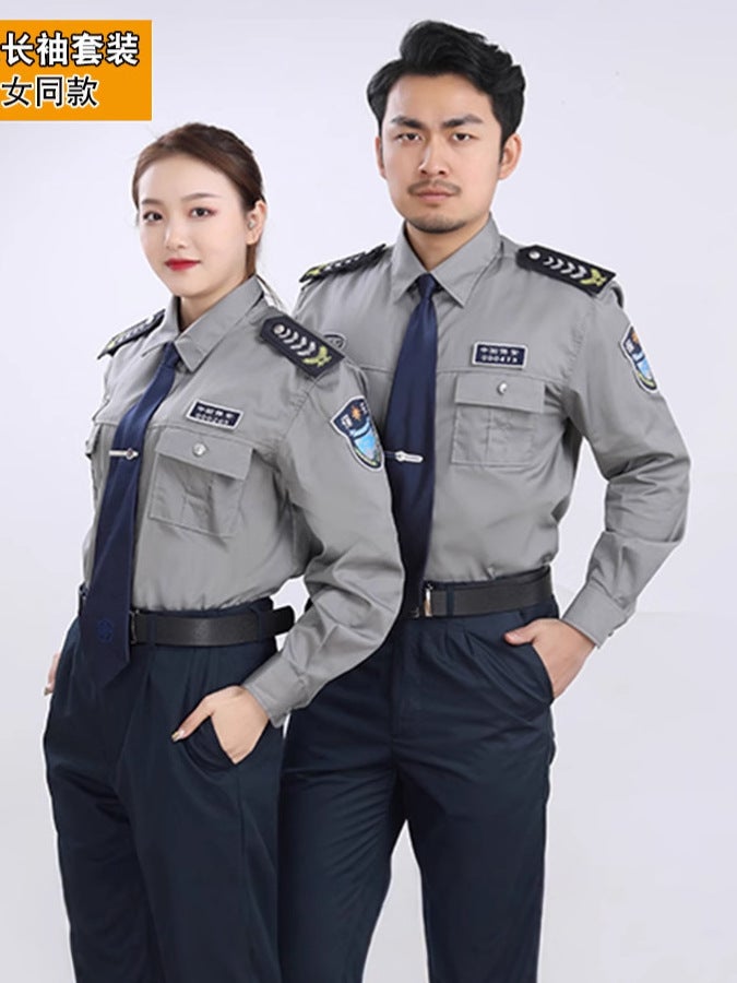 Summer Thin Security Shirt Suit Long-Sleeved Short-Sleeved Half-Sleeved Work Clothes Duty Uniform For Men And Women With The Same Property - Image 2