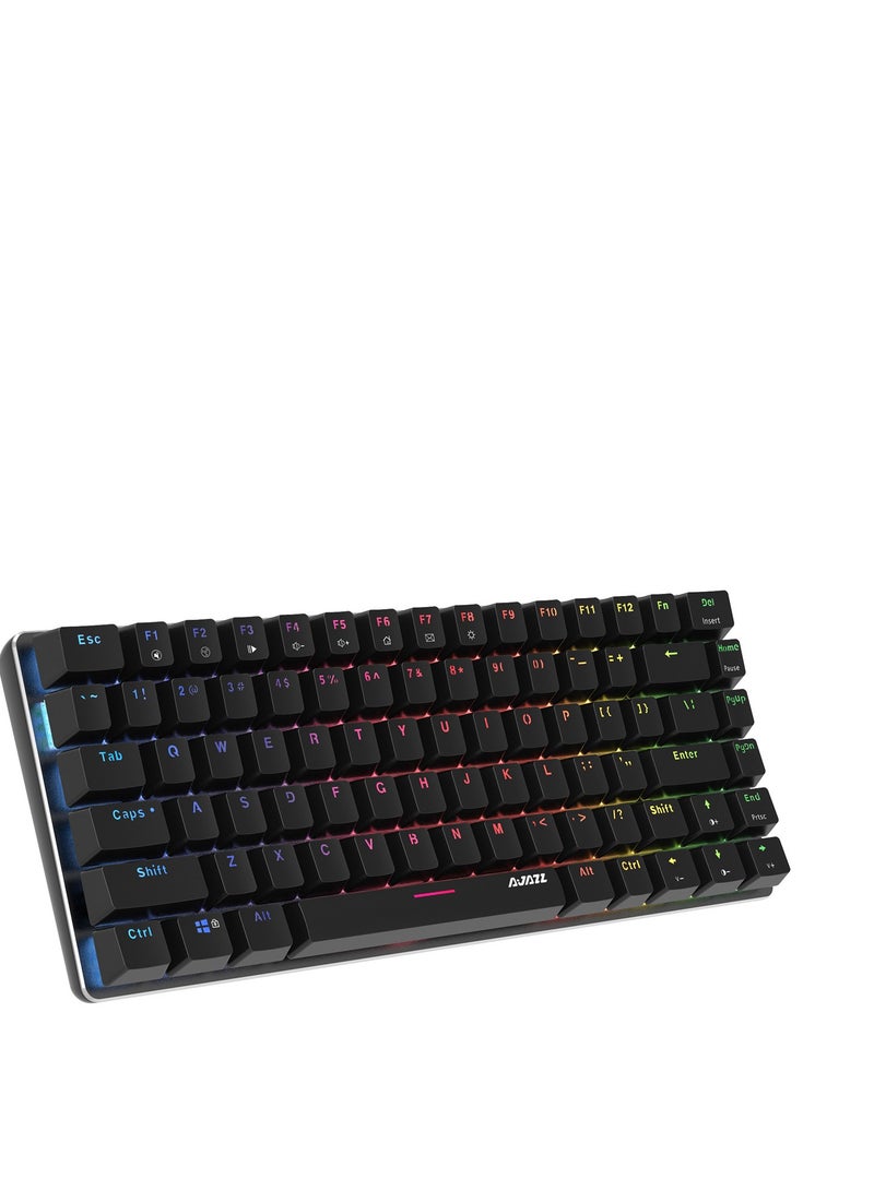 Ajazz 82 Keys - Mechanical Keyboard Desktop - Custom Lighting - Full Key No Punch - Wired Keyboard - Gaming Keyboard - RGB Black Axis  - Image 1