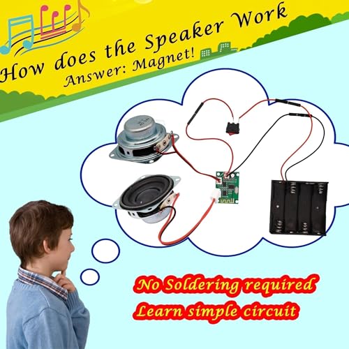 SCAEMO DIY Bluetooth Speaker Kit, Stem Projects for Kids Ages 8-12, Science Kits for Kids Age 12-14, STEM Learning Project, Science Gift for Boys Teens Age 10 11 12 13 14 15 16 - Image 3