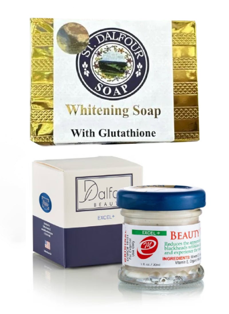 St.Dalfour Excel Beauty Whitening Cream Beige 50 grams With Dalfour Soap  - Image 1