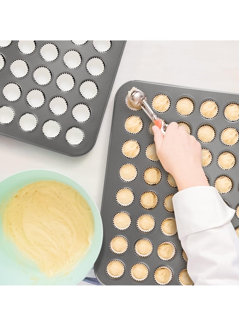 1 Pcs 48 Cup Mini Muffin Pan 15.94 x 12.6 x 0.79 Inches Nonstick Small Cupcake Pan Steel Mini Muffin Tin for Baking Cheesecake Tailgate Party supplies, Dishwasher Safe (Black)  - Image 5