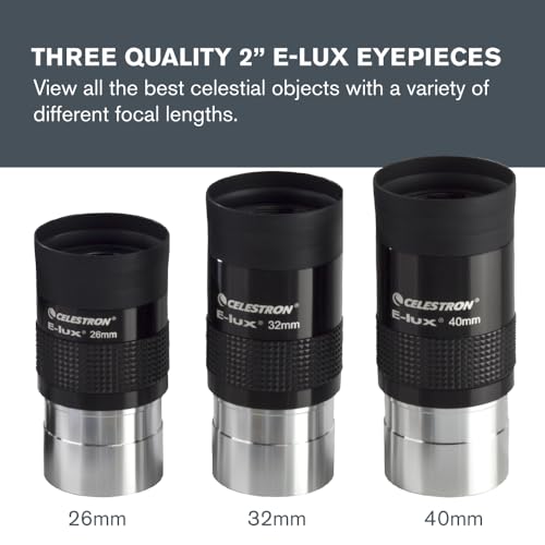 Celestron – 2” Eyepiece and Filter Accessory Kit – 12 Piece Telescope Accessory Set – E-Lux Telescope Eyepiece – Barlow Lens – Colored Filters – Diagonals – Sturdy Metal Carry Case - Image 2