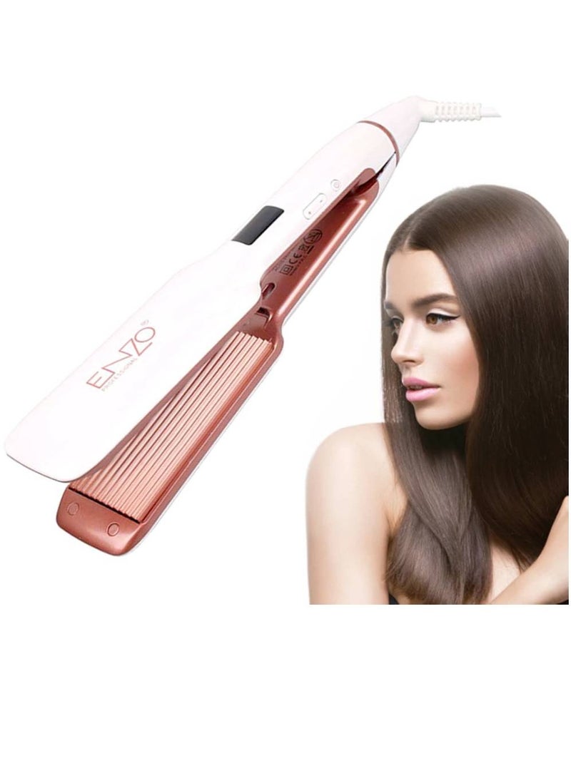 ENZO EN-3890 Professional Multi-function Ceramic Steam Hair Straightener Curler - Image 1
