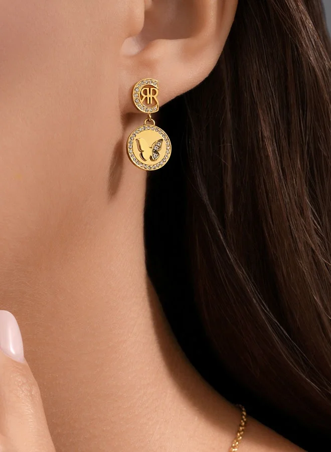 CERRUTI 1881 Angela Gold Plated Earrings for Women with Crystals
