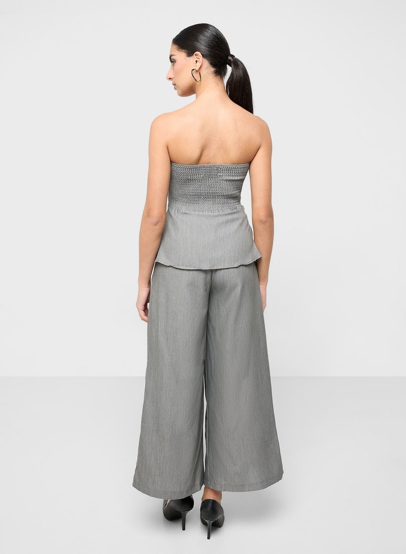 ELLA Bardot Peplum Top & Pant Set - Image 2