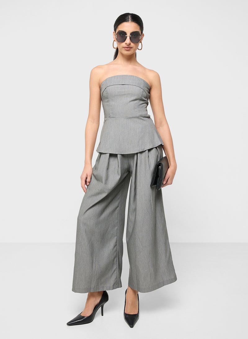 ELLA Bardot Peplum Top & Pant Set - Image 5