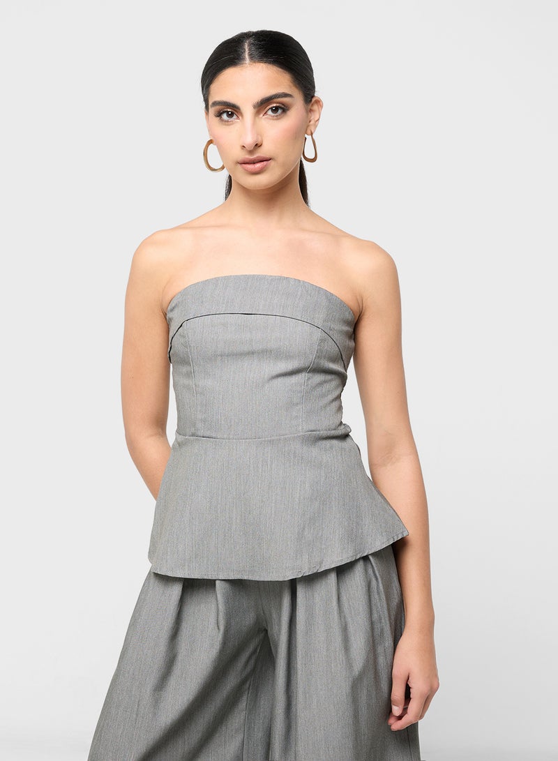 ELLA Bardot Peplum Top & Pant Set - Image 3