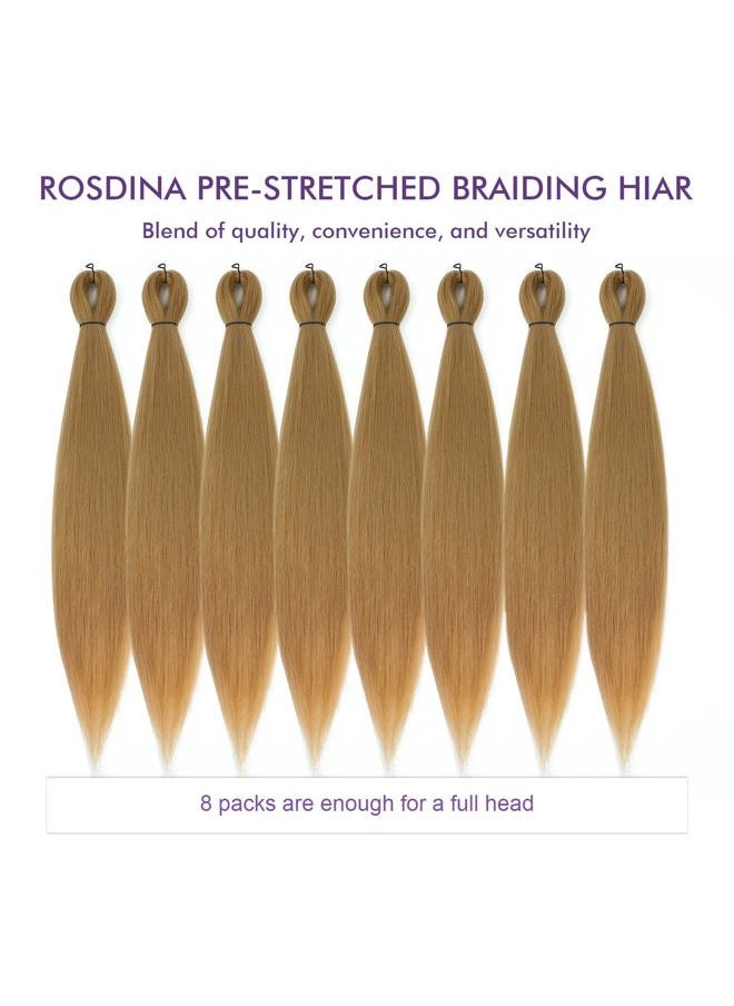 ROSDINA Pre-stretched Braiding Hair - 30 Inch, Yaki Texture, 8 Packs, Blonde, Super Long, For Twist or Box Braids, Synthetic Braiding Hair Extensions  - Image 5