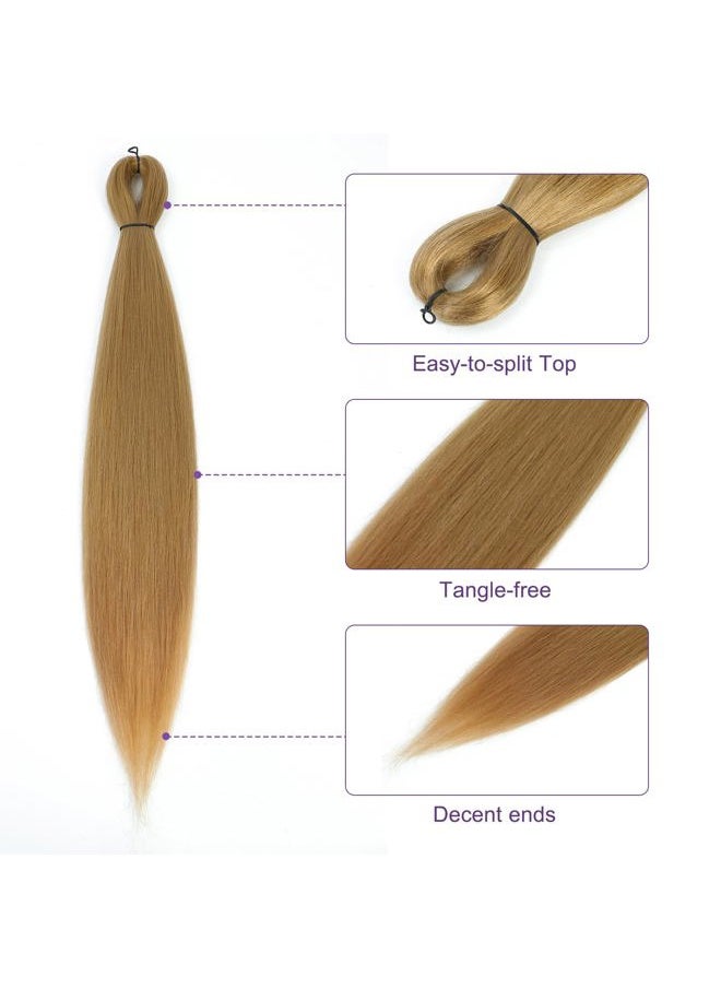 ROSDINA Pre-stretched Braiding Hair - 30 Inch, Yaki Texture, 8 Packs, Blonde, Super Long, For Twist or Box Braids, Synthetic Braiding Hair Extensions  - Image 3