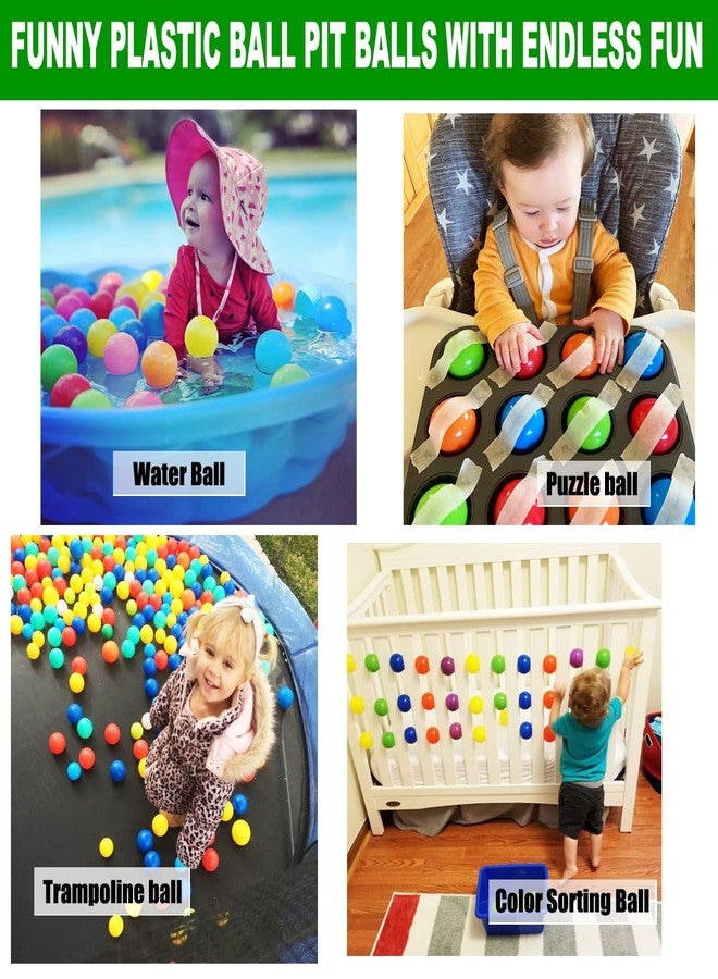 LANGXUN 50 100 200 Balls Soft Plastic Ball Pit Balls for Kids, Gift for Baby Toddler Birthday Christmas, Ball Pit Play Tent, Baby Kiddie Pool Water Toys, Party Decoration - Image 4