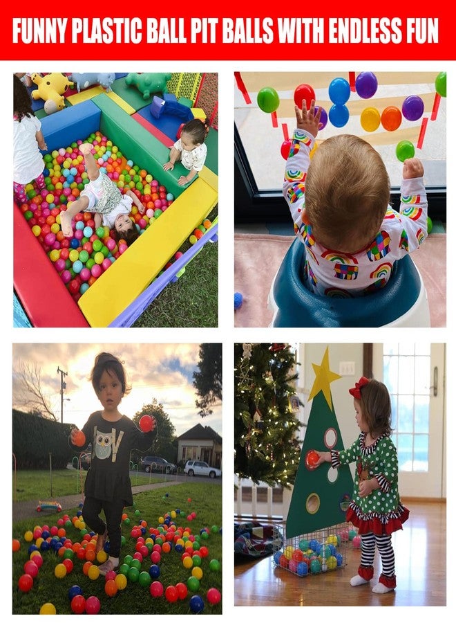 LANGXUN 50 100 200 Balls Soft Plastic Ball Pit Balls for Kids, Gift for Baby Toddler Birthday Christmas, Ball Pit Play Tent, Baby Kiddie Pool Water Toys, Party Decoration - Image 5