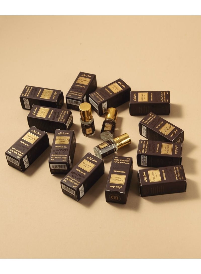 Banafa Brown Oud Perfume Oil 3 ml - 12 pieces - Image 1