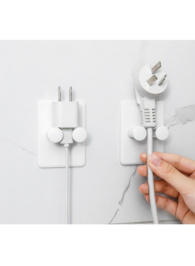 حامل حلاقة 8 قطع للاستحمام ، حامل حلاقة مثبت على الحائط ، حاملات ذاتية اللصق خطافات للحمامات مكتب منزلي - Image 4