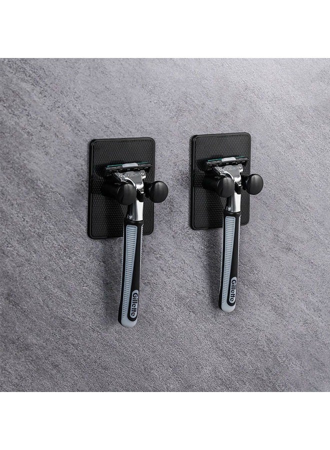 حامل حلاقة 8 قطع للاستحمام ، حامل حلاقة مثبت على الحائط ، حاملات ذاتية اللصق خطافات للحمامات مكتب منزلي - Image 3