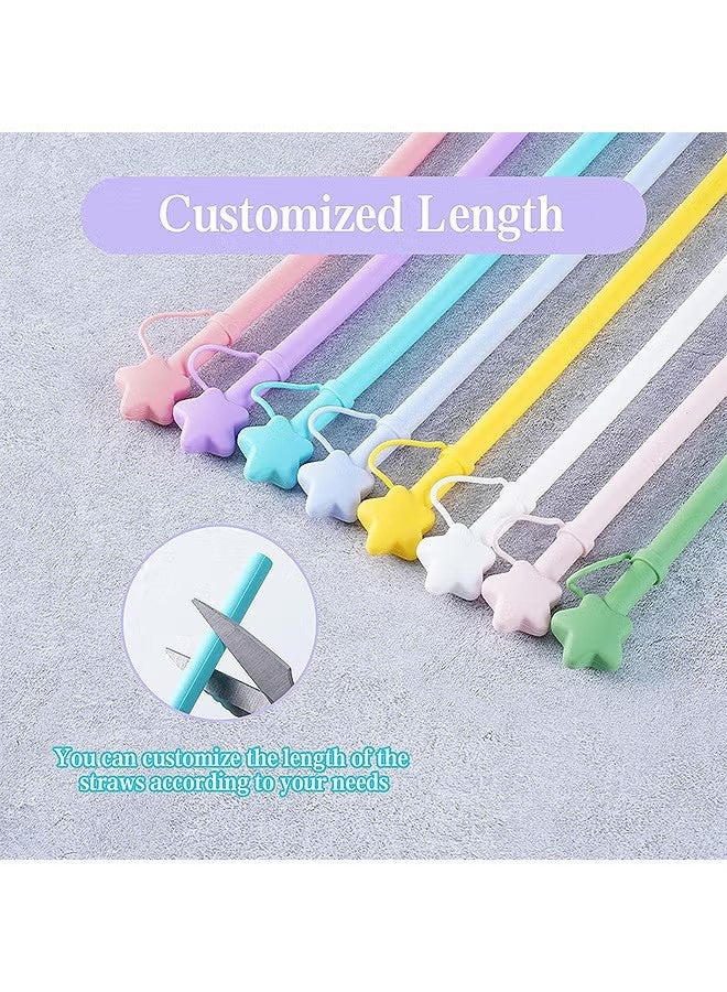 واي جيه 3 قطع استبدال قشور السيليكون الطويلة مع شكل نجمة غطاء القش، قشور السيليكون القابلة لإعادة الاستخدام، لملحقات ستانلي تمبلر - Image 4