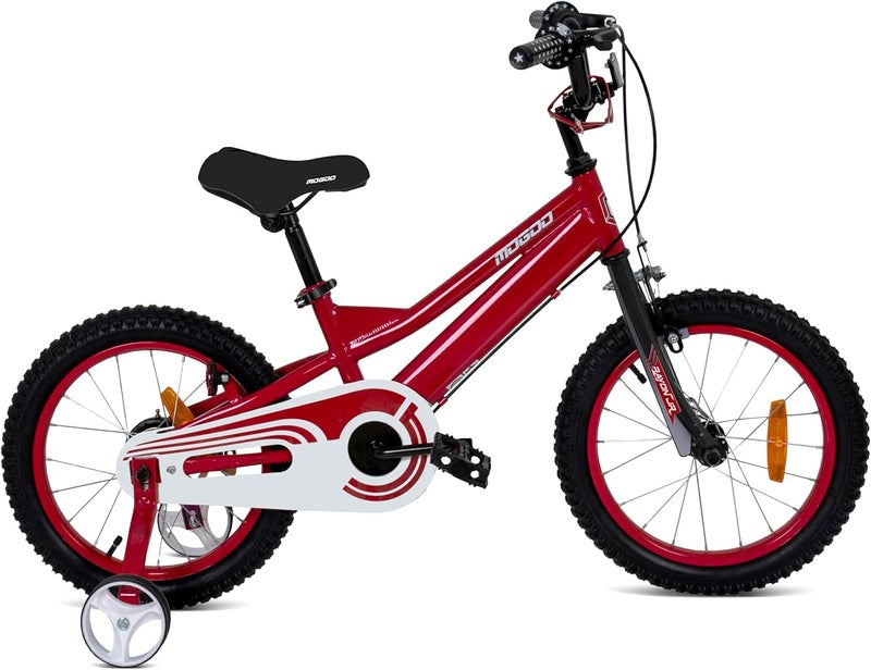 Mogoo Rayon Kids Road Bike For 2-10 Years Old Girls & Boys, Adjustable Seat, Handbrake, Reflectors, Lightweight, Gift For Kids, 12/14/16 Inch Bicycle with Training Wheels, 20-Inch with Kickstand - Image 1