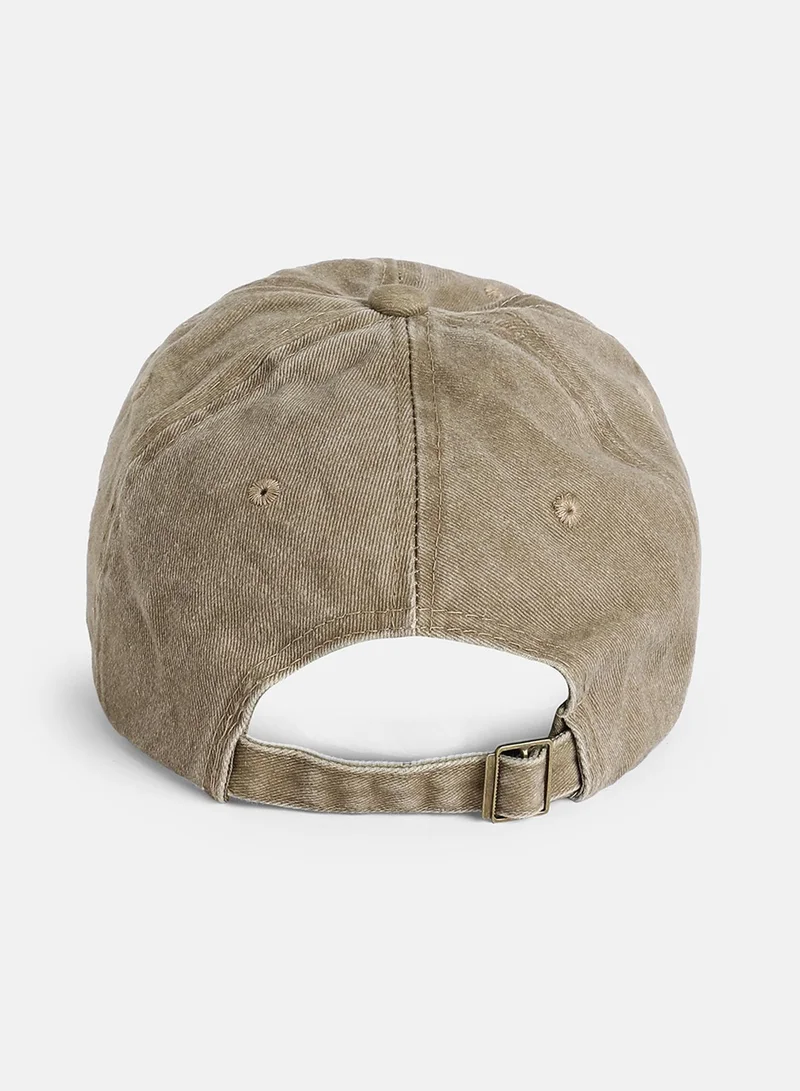 صوص هاوت Solid Baseball Cap - Oatmeal