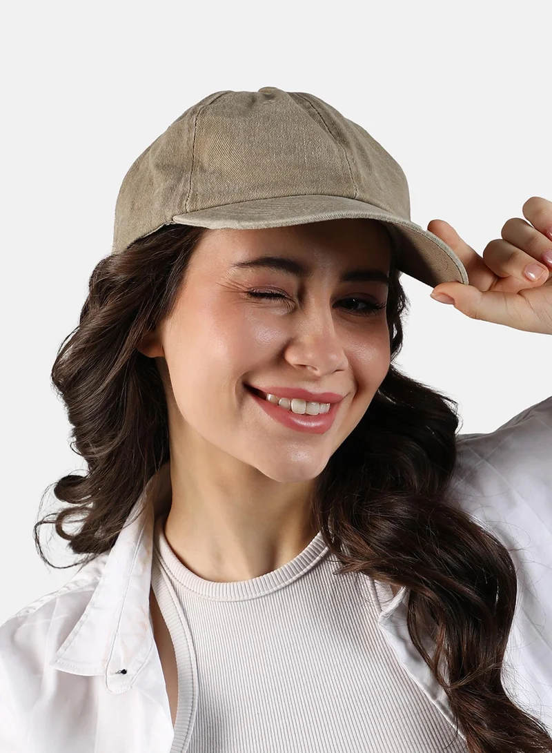 صوص هاوت Solid Baseball Cap - Oatmeal