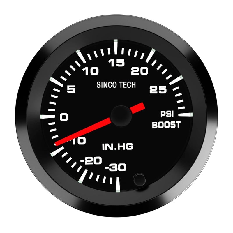 SINCO TECH 7 Color Gauge Kit 2" 52mm Boost Gauge with Sensor - Image 2