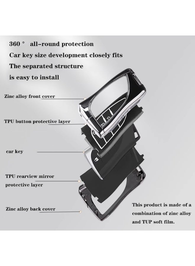 LEXUS Light luxury car key protection cover suitable for 2025 Lexus ES200, ES300H, RX350H, NX260, high-end metal material car key shell case - Image 3
