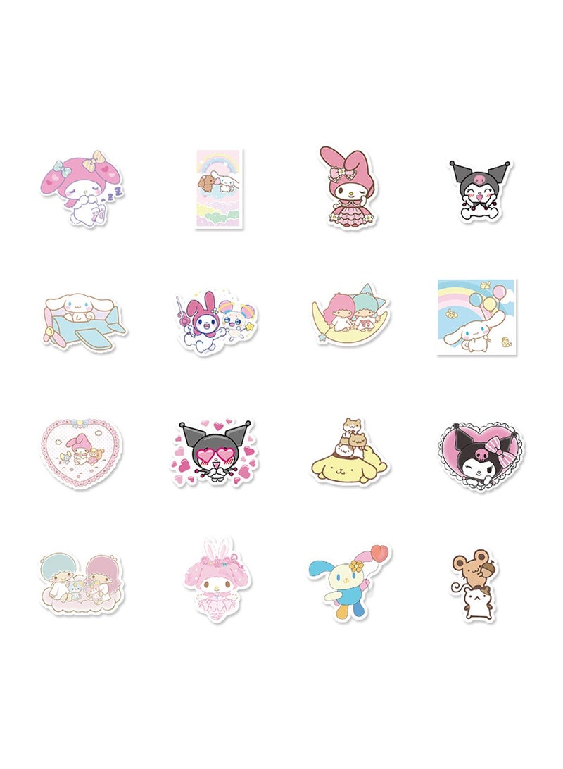 100-Piece Sanrio Collection Stickers Waterproof Cartoon Vinyl Stickers for Laptop - Image 4