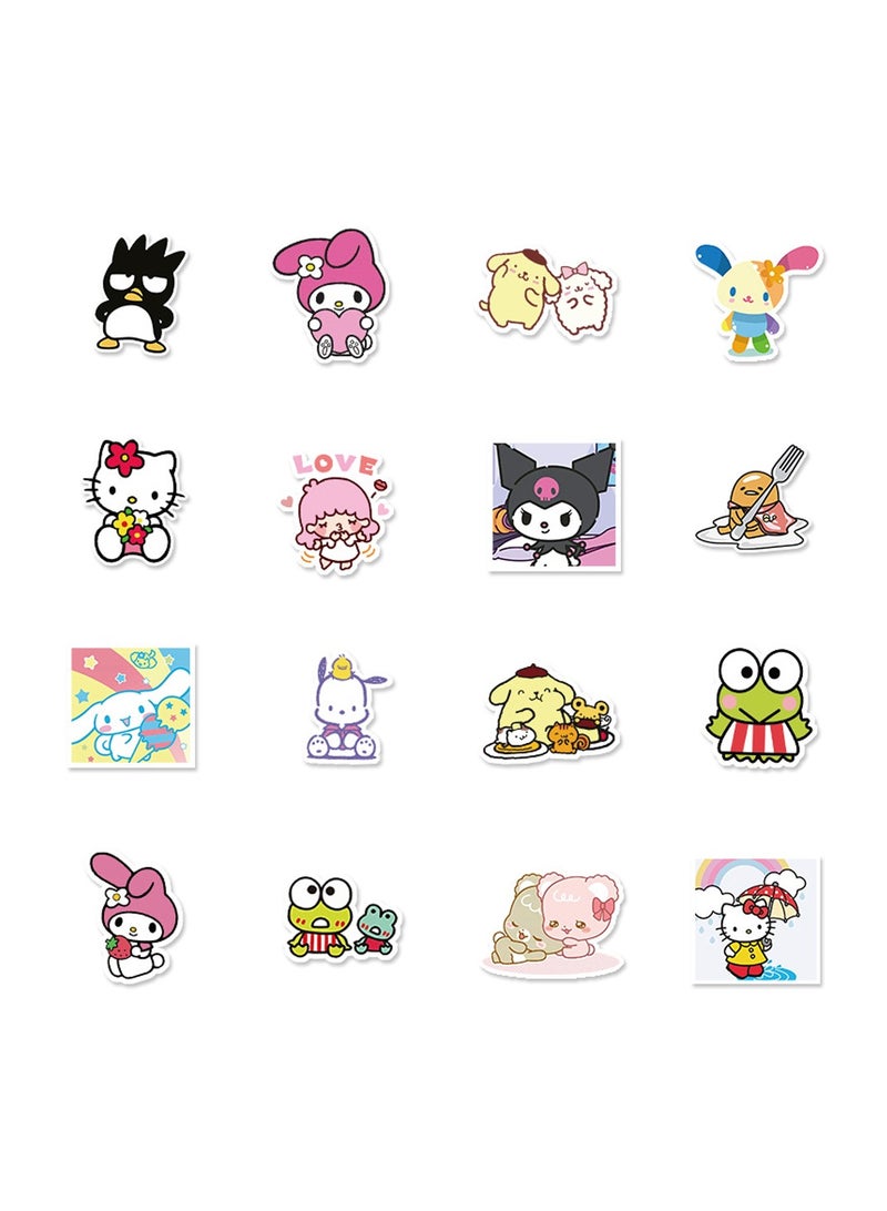 100-Piece Sanrio Collection Stickers Waterproof Cartoon Vinyl Stickers for Laptop - Image 3