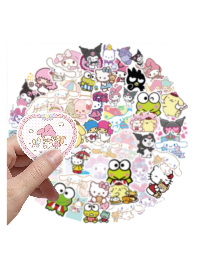 100-Piece Sanrio Collection Stickers Waterproof Cartoon Vinyl Stickers for Laptop - Image 5