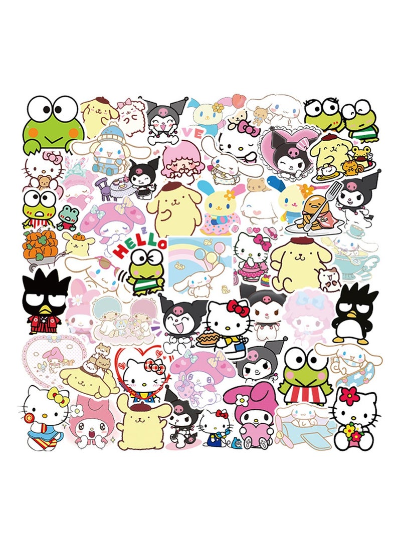 100-Piece Sanrio Collection Stickers Waterproof Cartoon Vinyl Stickers for Laptop - Image 1
