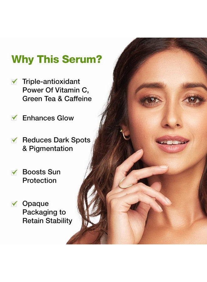 MCaffeine 15% Vitamin C Face Serum For Glowing Skin With Green Tea & 1% Caffeine Reduces Dark Spots & Pigmentation Revives Dull Skin & Protects Against Sun Damage Serum For Men & Women 3Ml - Image 2