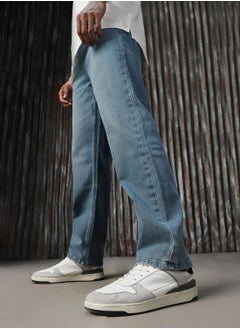 HIGH STAR Men's Indigo 100% Cotton Distressed Jeans  - Image 5