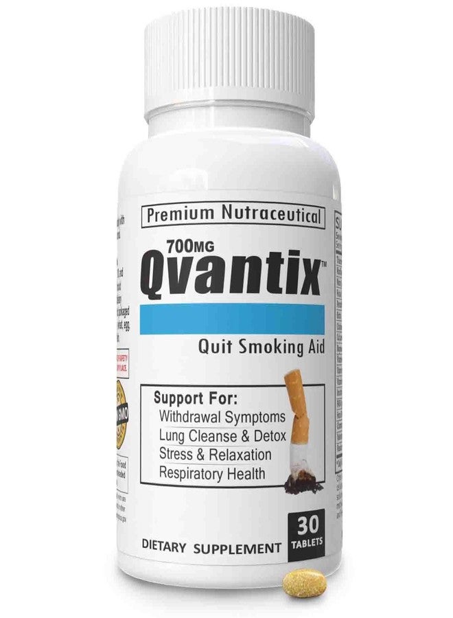 Vitamart Qvantix Quit Smoking Aid - Respiratory Health and Lung Detox for Smokers - Stop Smoking Aid That Works to Clear Lungs, Alleviate Cravings, Withdrawal Symptoms, and Promote Relaxation 30 Tablets - Image 1