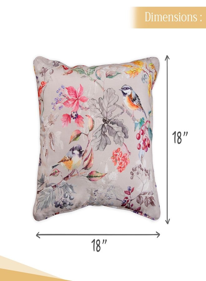 ميزون دي هيرمين أغطية وسائد مزخرفة من ميزون دي هيرمين، مربعة الشكل، مقاس 18 × 18 بوصة، مصنوعة من القطن بنسبة 100%، مزودة بسحاب مخفي، مناسبة لغرفة المعيشة، والأرائك، والكراسي، وغرف النوم، والمنزل (إكوينوكس - متعدد الألوان) - Image 5