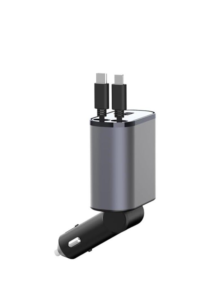 Fast Car Charger 4 Ports Car Charger Adapter Fast Charging Car Lighter Plug for iPhone Type C for iPhone, Samsung, Huawei  - Image 2