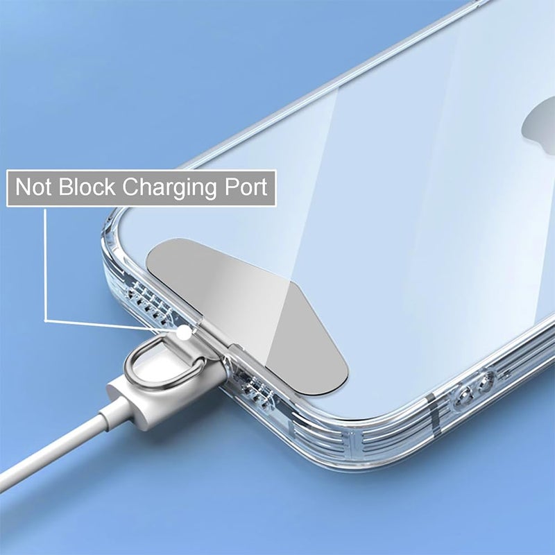 flintronic Phone Tether Tags - 2PCS Metal Crossbody Tether Patches with Silicone Connector Clip Compatible with Most Smartphones - Image 4