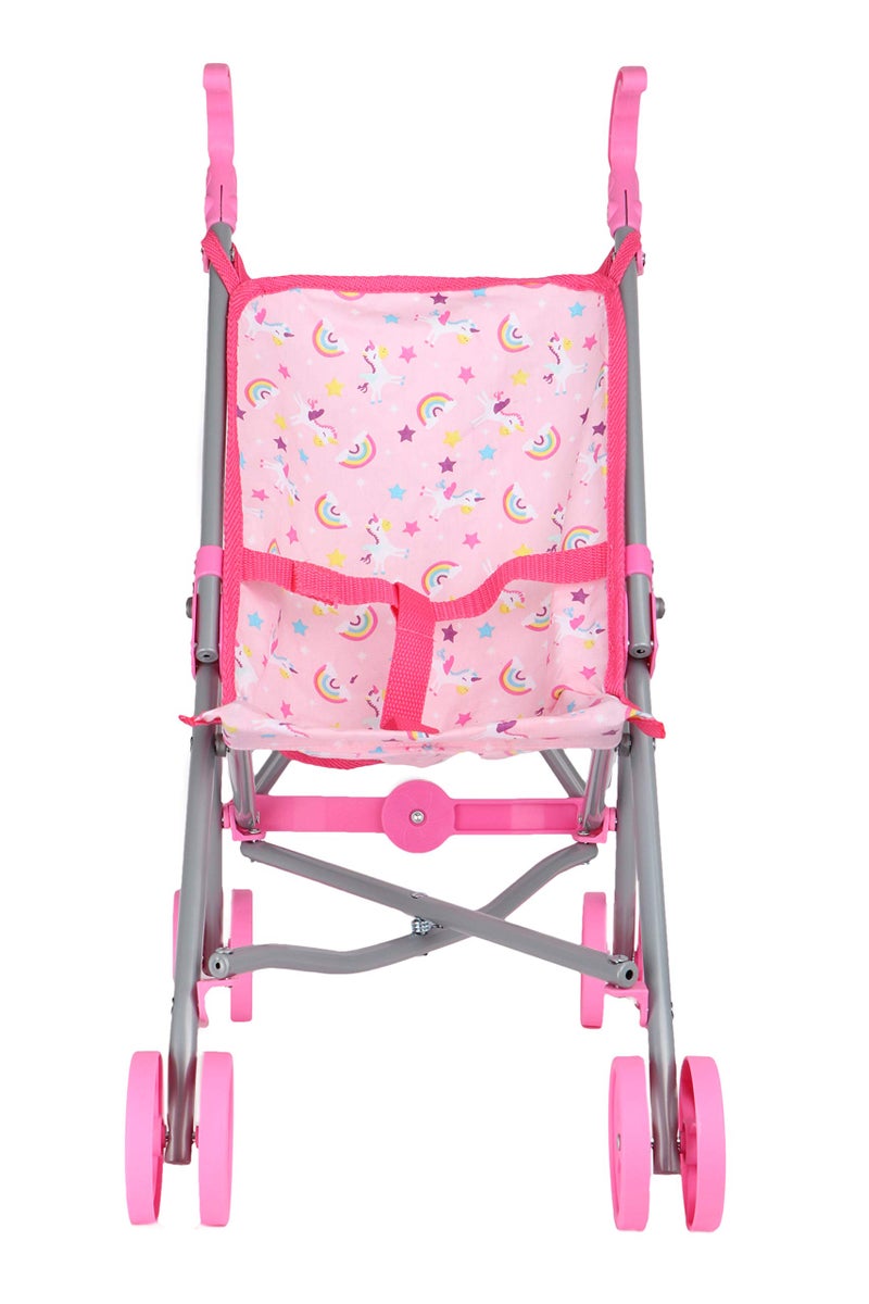 Dream Collection, Doll Stroller - Metal Fold Up and Down Umbrella Stroller for Realistic Pretend Play, Pink - 23â€ - Image 4
