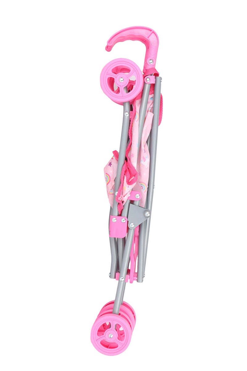 Dream Collection, Doll Stroller - Metal Fold Up and Down Umbrella Stroller for Realistic Pretend Play, Pink - 23â€ - Image 3