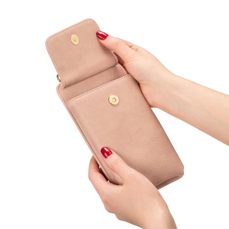 Claasico Crossbody Phone Purse for Women â€“ RFID Phone Case Wallet w/Magnetic Closure & Separate Zipper Pocket Crossbody Bag - Image 2