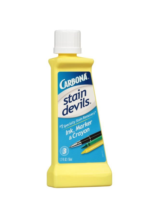 CARBONA Stain Devils® #3 – Ink, Marker & Crayon | Professional Strength Laundry Stain Remover | Multi-Fabric Cleaner | Safe On Skin & Washable Fabrics | 1.7 Fl Oz, 1 Pack  - Image 2