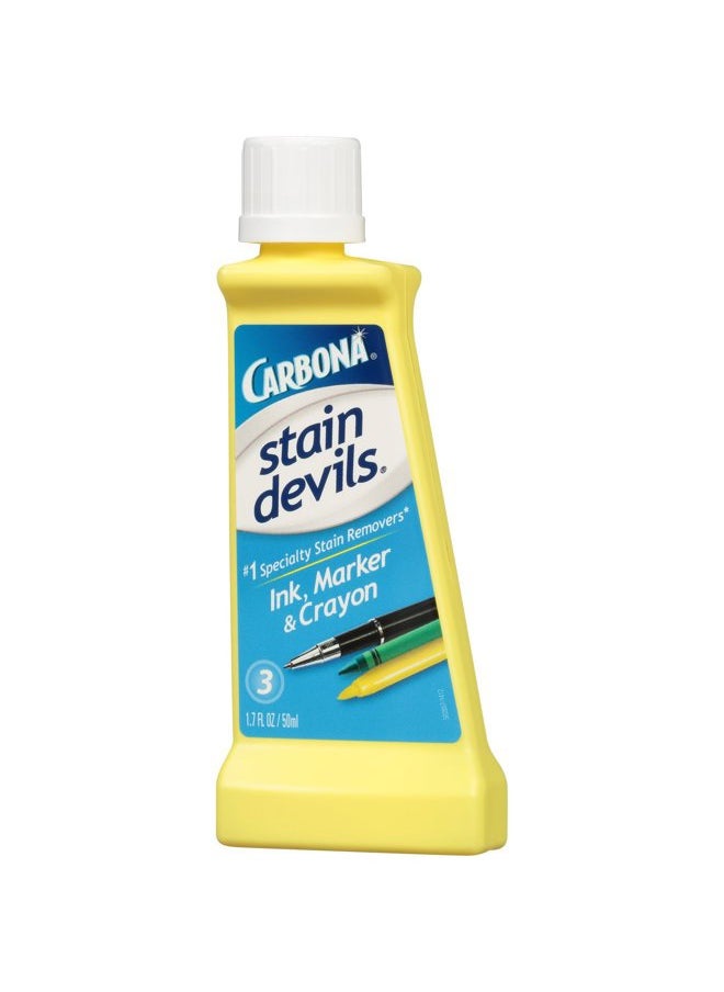 CARBONA Stain Devils® #3 – Ink, Marker & Crayon | Professional Strength Laundry Stain Remover | Multi-Fabric Cleaner | Safe On Skin & Washable Fabrics | 1.7 Fl Oz, 1 Pack  - Image 3
