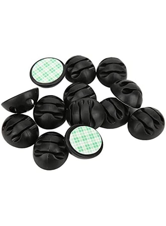 50Pcs Black Adhesive Cable Clips 3 Hole Gel Wire Holder For TV Computer Lights - Image 4
