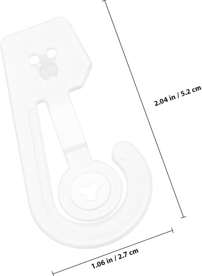 خطافات بلاستيكية متينة 100 قطعة لعرض جوارب وقبعات ومشابك تنظيم - Image 3
