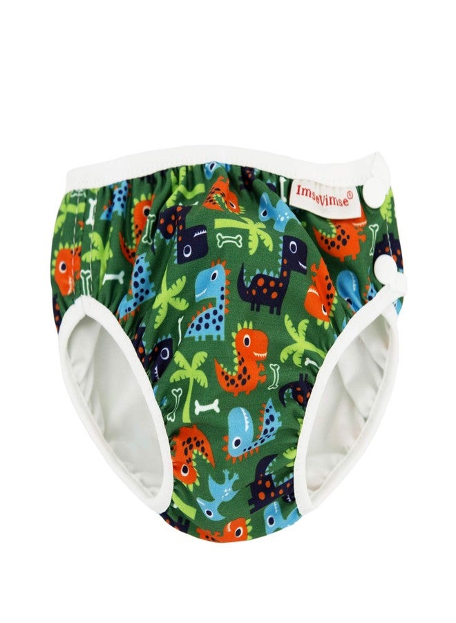 Imsevimse Imse Vimse Reusable Baby Swim Diapers for Boys (Green Dino, L 20-26 lbs) - Image 1