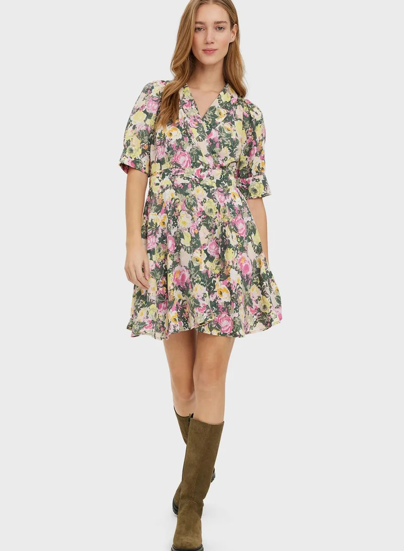 VERO MODA Floral Print Mini Dress