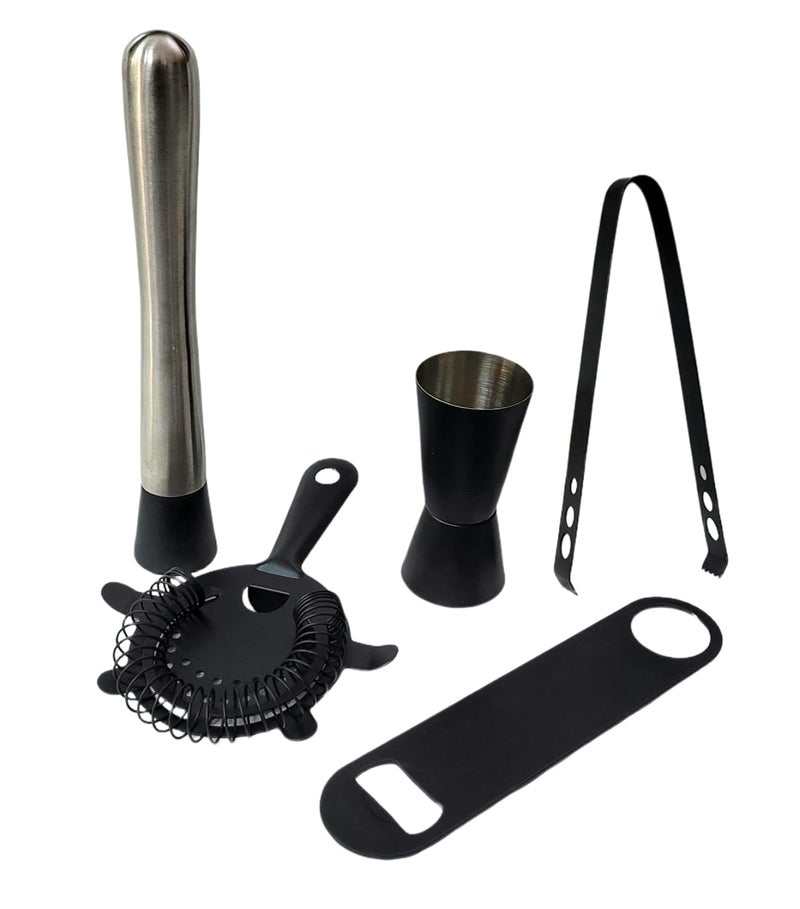 Proniks Stainless Steel Barware Kits and Bar Accessories in Pack of 11 in Gold and Black Color for Home Bar and Mini Bar and for Cocktail and mocktail PartiesMade in India15 LTR - Image 3