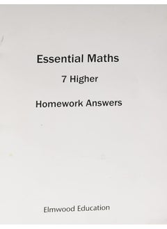 ESSENTIAL MATHS 7 HIGHER HOMEWORK ANSWER BOOK  - Image 1