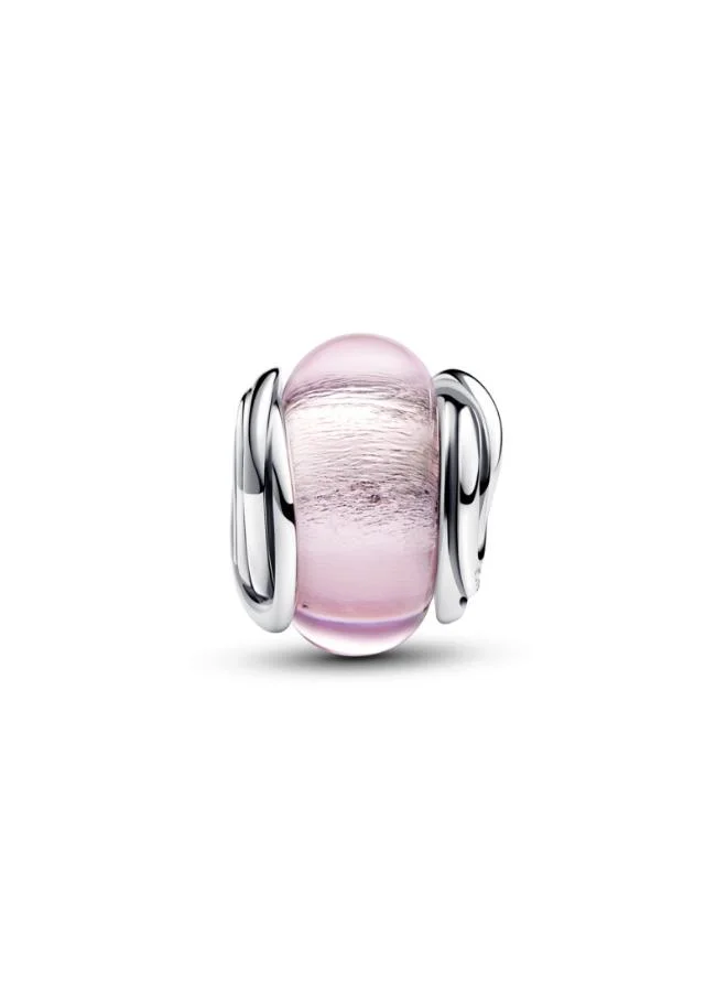 باندورا Encircled Pink Murano Glass Charm