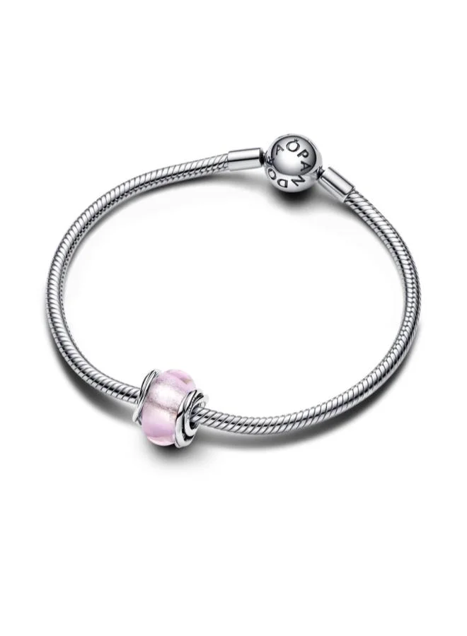 PANDORA Encircled Pink Murano Glass Charm